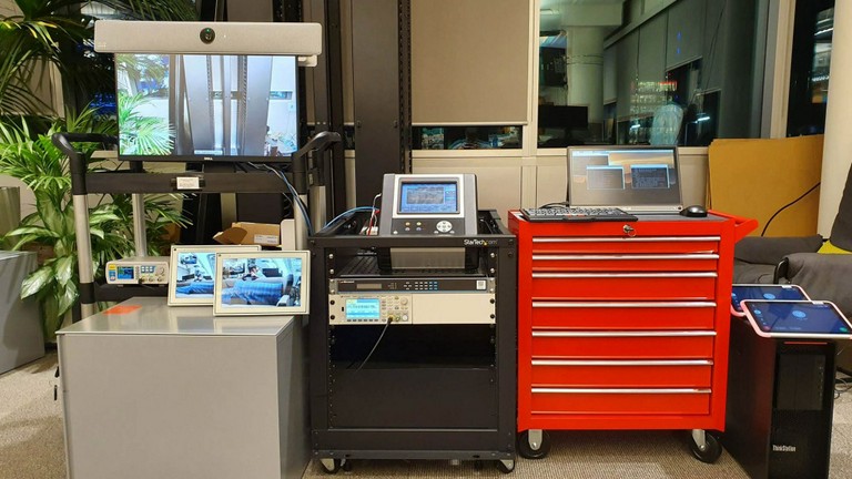 Our initial ad-hoc NTP test setup is shown.